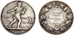 World Coins - France Third Republic 1909 Medal Agricultural committee of Rougemont, 42mm