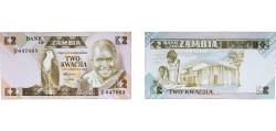 World Coins - Zambia Republic ND (1986-1987) 2 Kwacha Paper UNC  P 24