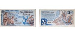 World Coins - Indonesia Republic 1961 2½ Rupiah (1960 Issue) Paper UNC P 77 P 79