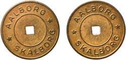 World Coins - Denmark ND Token - Aalborg Skalborg Brass 2.27g UNC