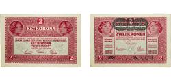 World Coins - Austria 1917 2 Kronen Paper XF  KK Banknoten 134 P 50