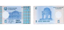 World Coins - Tajikistan 1999 5 Diram Paper UNC P 11