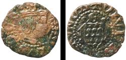 World Coins - Spain Principality of Catalonia Spanish states 1598 - 1621 Denier - Philip III (Gerona) Copper Girona Mint 0.55g VF Clipped  Cal 689