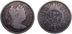 World Coins - Great Britain United Kingdom George III 1817 1/2 Crown 1st portrait, "Bull Head" 13.5g
