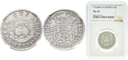 World Coins - Mexico Spanish colony 1754 Mo M 2 Reales - Fernando VI Silver (.917) Casa de Moneda de México Mint 6.77g NGC VG 10 KM 86.1