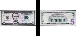 World Coins - United States Federal republic 2013 5 Dollars (Federal Reserve Note; colored) Paper (1203199999) UNC P 524 P 531 P 539 P W545A