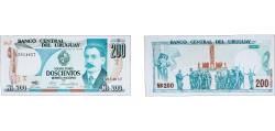 World Coins - Uruguay Oriental Republic of Uruguay 1986 200 Nuevos Pesos Paper (16000000) UNC P 66 Rot C 27A