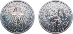 World Coins - Germany Federal Republic of Germany 1986 D 5 Deutsche Mark (Universität Heidelberg) Copper-nickel clad nickel Munich Mint (8000000) 10g PF KM 164 J 439 Schön 163