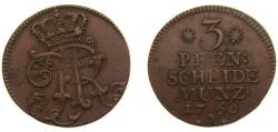 World Coins - Germany Kingdom of Prussia Holy Roman Empire 1760 A 3 Pfennig - Frederick II Copper 7.05g XF KM 267 Olding FR 155, 175, 347a Neum 244, 319 Schr 904-907, 909-910, 1746-1747