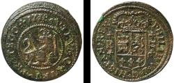 World Coins - Spain Kingdom 1718 B 2 Maravedis - Felipe V (Barcelona and Zaragoza) Copper Barcelona Mint 4.32g VF  KM 302
