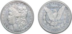 Us Coins - United States Federal republic 1886 S 1 Dollar "Morgan Dollar" Silver (.900) (.100 copper) (750000) 26.73g XF KM 110