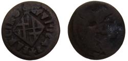 World Coins - Spain States Principality of Catalonia Luis XIV 1648 Ardite 1.3g
