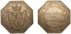 World Coins - France ND Jeton - Chambre dv Commerce Silver 17.1g AU