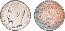 World Coins - France Second Republic 1852 A 5 Francs - Louis-Napoléon Bonaparte Silver (.900) Paris Mint (16096228) 24.68g VF Franc 2014 329/1 KM 773.1