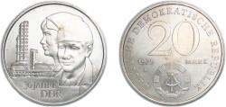 World Coins - Germany German Democratic Republic 1979 A 20 Mark (30 Years of DDR) Nickel brass (975050) 15.01g UNC  KM 75 Schön 71 J 1573 AKS 36