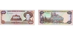 World Coins - Nicaragua Republic 1985 1000 Cordobas Paper UNC P 156