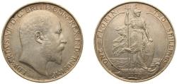 World Coins - Great Britain United Kingdom 1903 1 Florin - Edward VII Silver (.925) (1995200) 11.31g AU KM 801 Sp 3981