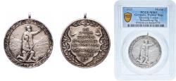 World Coins - Germany Weimar Republic 1925 Medal - 14th Zimmer Shooting Club, Black Forest District Shooting Competition Silver 15.6g PCGS MS 63 Top Pop