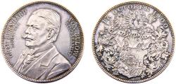 World Coins - Germany Second Empire Wilhelm II 1900 Medal Appointed Graf Bernhard von Bülow as Chancellor of Germany, 32mm