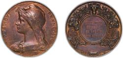 World Coins - France Republic ND Medal - Association agricole de Gracay Bronze 58.69g AU