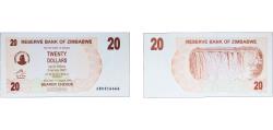 World Coins - Zimbabwe British colony 2006 20 Dollars (Bearer Cheque) Paper UNC P 40 TBB 131
