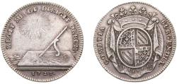 World Coins - France Kingdom 1725 Jeton - La majorité du roi Silver 9.4g XF F9836