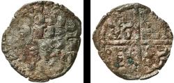 World Coins - Spain Kingdom of Castile and Leon 1264 - 1268 Dinero "1st Granada war" - Alfonso X Billon 0.72g VF