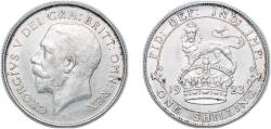 World Coins - Great Britain Kingdom 1923 1 Shilling - George V (2nd type) Silver (.500) Royal Mint (Tower Hill) (14575200) 5.66g AU KM 816a Sp 4023