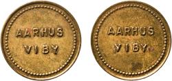 World Coins - Denmark Kingdom ND Token - Aarhus Viby Brass 3.32g UNC
