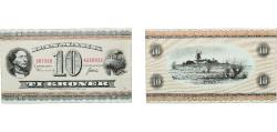 World Coins - Denmark Kingdom 1954 10 Kroner (Portrait and Landscape. Top banner begins with "10") Paper AU  P 44 SIEG SD 131 SIEG SD 132 DOP 140 DOP 141 DNF 7.2.2 DNF 7.2.3