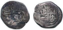 World Coins - Mexico Spanish colony ND (1643-1654) Mo P 1 Real - Felipe IV Silver (.931) Mexico City Mint 3.2g F  KM 28
