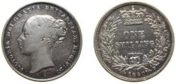 World Coins - Great Britain United Kingdom 1840 1 Shilling - Victoria (1st portrait; 'Young Head') Silver (.925) (1639400) 5.66g VF KM 734 Sp 3902-7