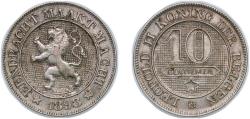 World Coins - Belgium Kingdom 1898 10 Centimes - Léopold II (Dutch text) Copper-nickel (75% Copper, 25% Nickel) Royal Mint of Belgium (3499634) 4.37g XF KM 43 LA BFM-34 Schön 4