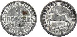 World Coins - Germany States Kingdom of Hannover Georg V 1863 B 1 Groschen