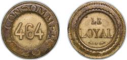 World Coins - France 1902 - 1937 Token - 20 Cents A Consommer Le Loyal Brass 2.66g XF