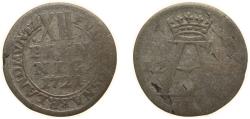 World Coins - Germany Bishopric of Osnabrück Holy Roman Empire 1721 iii 12 Pfennig - Ernst August II von York Silver (235228) 1.5g VF KM 234 Kennepohl 366