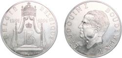 World Coins - Belgium Kingdom 1991 Medal - Baudoin I (40th Anniversary of reign) Silver (.950) Paris Mint 31.18g UNC