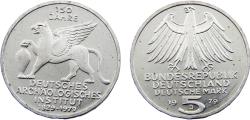 World Coins - Germany Federal republic 1979 J 5 Deutsche Mark 150th Anniversary - German Archaeological Institute