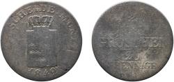World Coins - Germany Kingdom of Saxony (Albertinian Line) 1842 1 Neugroschen / 10 Pfennige - Friedrich August II Billon (.229 silver) Dresden Mint (2463000) 2.74g F  AKS 107, 146 Jäg 10 SW 82