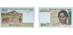 World Coins - Madagascar Third Republic ND (1994-1996) 500 Francs Paper (71000000) UNC  P 75