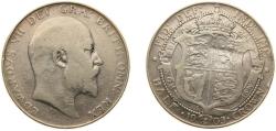 World Coins - Great Britain United Kingdom 1903 ½ Crown - Edward VII Silver (.925) (274800) 13.9g VF KM 802 Sp 3980