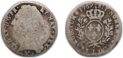 World Coins - France 1769 L ⅒ Ecu - Louis XV Silver (.917) Bayonne Mint 2.44g F Dy royales 1683 GadR 292 Ciani 2127