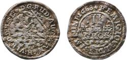 World Coins - Germany Brunswick-Lüneburg-Calenberg Holy Roman Empire 1688 2 Mariengroschen - Ernest August Silver Berlin Mint 1.15g F  KM 256