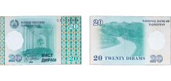 World Coins - Tajikistan 1999 20 Diram Paper UNC P 12