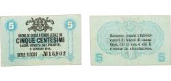 World Coins - Italy Kingdom 1918 5 Centesimi (Cassa Veneta dei Prestiti) Paper XF  P M1