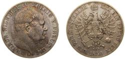 World Coins - Germany Kingdom of Prussia German states 1859 A 1 Vereinsthaler - Friedrich Wilhelm IV Silver (.900) Berlin Mint (17600000) 18.52g XF KM 471