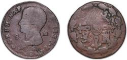 World Coins - Spain Kingdom 1811 8 Maravedis - Jose I Bonaparte (Segovia) Copper Segovia Mint 10.31g VF KM 450 Cal 100