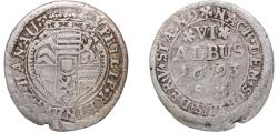 World Coins - County of Hanau-Münzenberg German states 1693 6 Albus - Philip Reinhard Billon 3.98g VF Suchier 691 E&amp;L 212 var KM 99.1