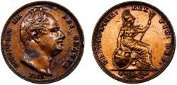 World Coins - Great Britain United Kingdom William IV 1831 1 Farthing