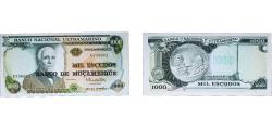 World Coins - Mozambique People's Republic 1972 1000 Escudos (Banco de Moçambique Overprint) Paper UNC  P 119